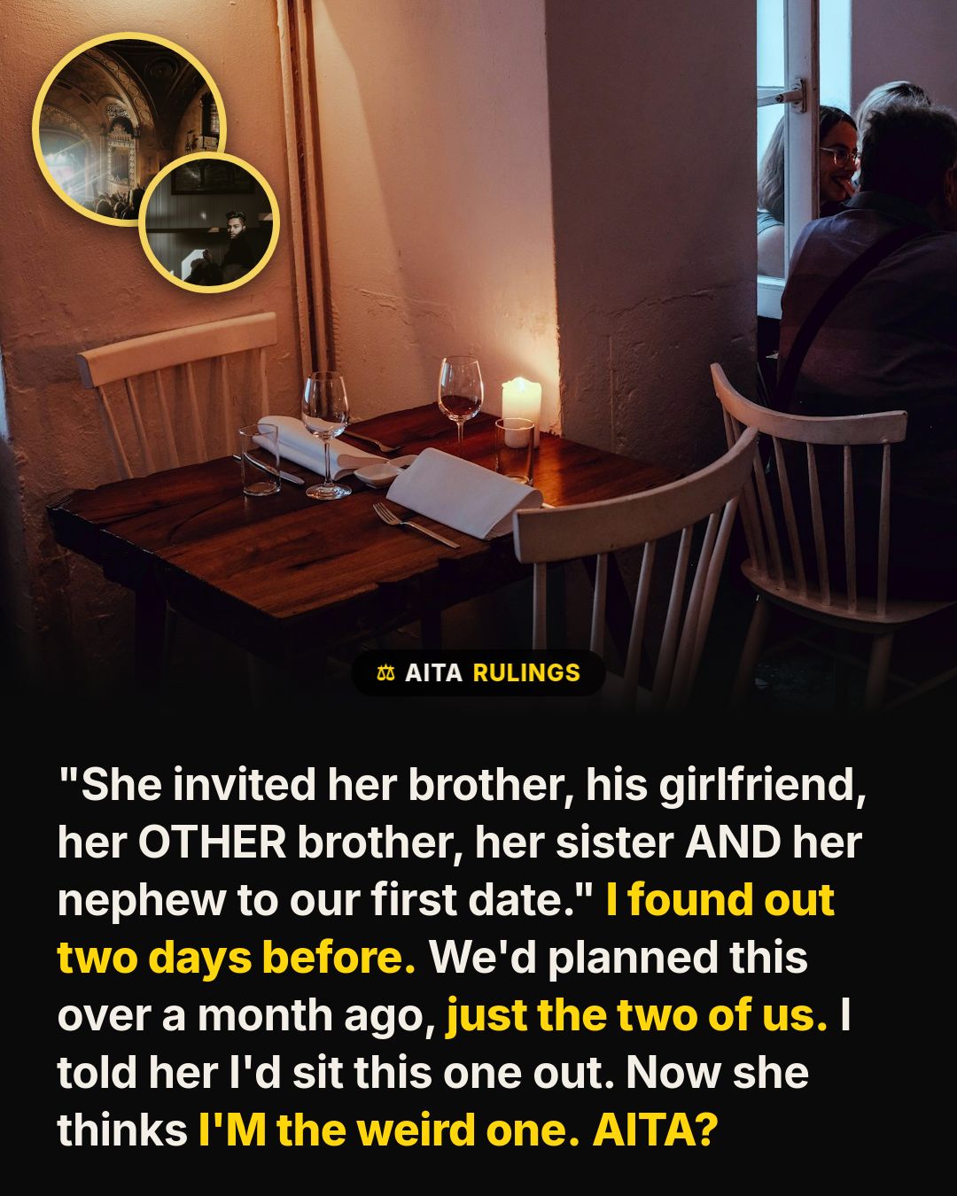 He Cancelled a First Date After She Invited Five Family Members Along