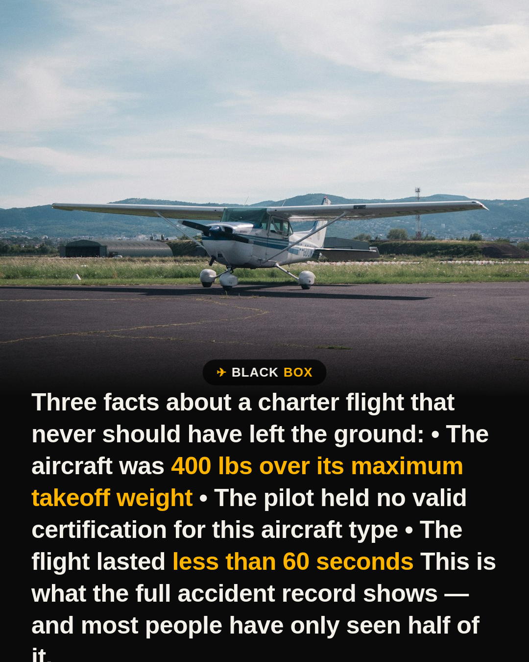 The Charter Flight That Was Doomed Before It Rolled