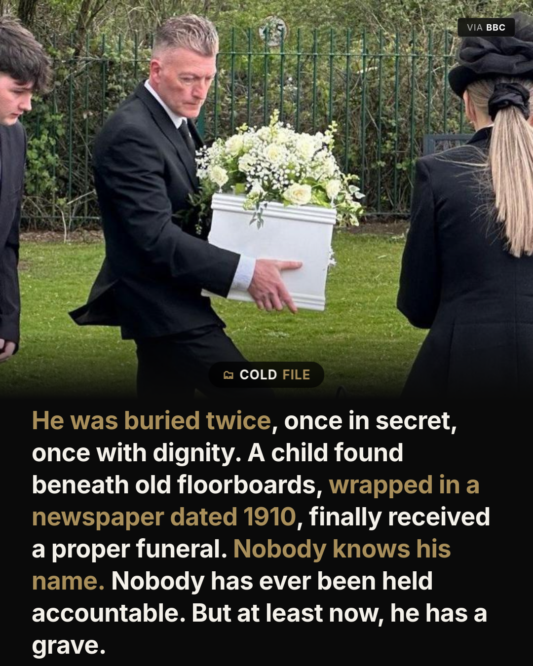 The Child Beneath the Floor: A Burial More Than a Century Late